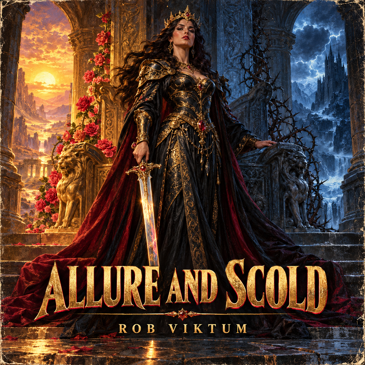Allure And Scold by Rob Viktum. Original painted fantasy action cover.