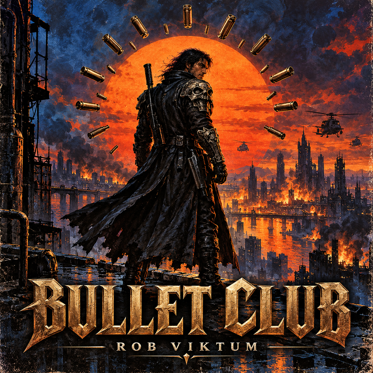 Bullet Club — Rob Viktum. Original painted fantasy action cover.