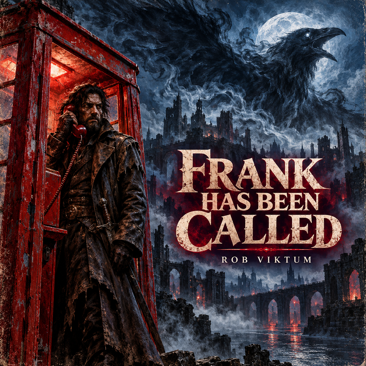 Frank Has Been Called by Rob Viktum. Original painted fantasy action cover.